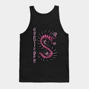 Pink Centipede with Spray Paint Tank Top
